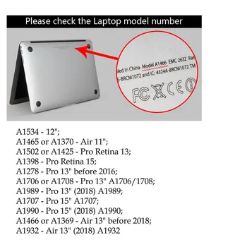 Laptop Cazuri pentru Macbook Air 13 2020 2018 2019 A1932 A2179 A2337 M1 Imprimare Mat Acoperire pentru Mac book Air 13 inch A1466 A1369 Cazuri