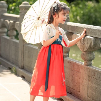 Fete Noi Hanfu Zână Rochie Tradițională Chineză Haine Dans Vechi Costum Festival Tinuta Retro Populare Rochii De Performanță