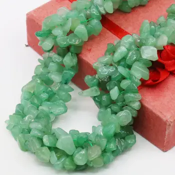 Neregulate Verde Aventurin Cristal 3Rows Lanț Colier Bijuterii de Luare Petrecere de Nunta, Cadouri de 18inch Piatră de construcții