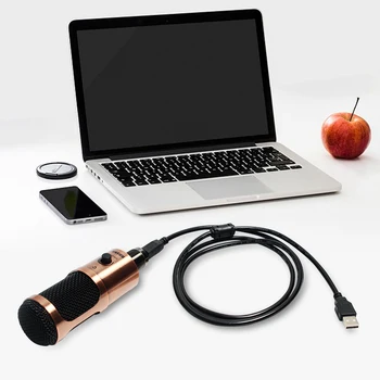 USB Microfon cu Condensator Calculator Karaoke Mikrofon Studio Microfoon ASMR Youtuber pentru Înregistrarea Cântând Joc Live Broadcast