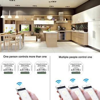 Viața inteligentă/Tuya APP DIY 2 Banda WiFi 2 Mod de Lumină LED Dimmer Modul Comutator de Control de la Distanță de Lucru Cu Alexa de Start Google