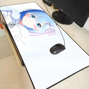 MRG Re Zero Fata Anime foarte Mare Xl cu Blocare Marginea Mouse Pad Calculator PC Pad Anti-alunecare de Cauciuc Natural Gaming Mat Player