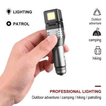 Multi-funcția de Lanternă Lanterne Tactice USB Reîncărcabilă COB LED Lanterna Auto de Încărcare cu Built-in Baterie