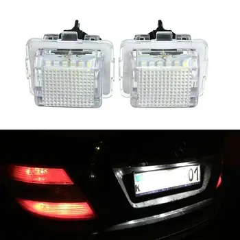 2 buc Stanga+Dreapta fara Eroare LED Numărul de Înmatriculare Lampă de Lumină Pentru Mercedes-Benz C-Class W204 S204 W212 S212 C207 C216 W221