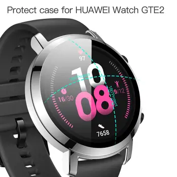 PC Cover pentru huawei watch gt2 gt 2 46mm caz pentru HUAWEI GT2 42/46mm Placat cu Toate-în Jurul valorii de Ecran de Protecție a Acoperi Cazurile accesorii