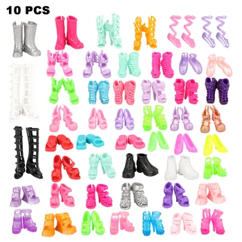 Noi Sosesc Moda 75 De Articole/loturi = 15 Păpuși, Haine, Rochii de 10 Pantofi de 10 Genți de mână de 40 Papusa Accesorii Pentru Barbie Joc de Pansament