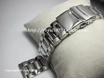 Din Oțel inoxidabil Watchbands Argint 18mm 20mm Metal Trupa Ceas Curea Încheietura Ceasuri Brățară de înaltă calitate, Bratara Pliere catarama