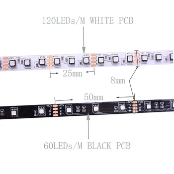 New sosire RGB LED Strip 3535 RGB de Culoare Schimbătoare DC12V Flexibilă cu LED-uri de Lumină de bandă 60LED/m 120LED/m 5m/lot.