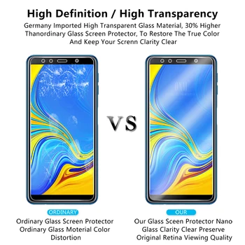 2 buc Sticla Temperata Pentru Samsung Galaxy A7 2018 Ecran Protector Pentru Samsung Galaxy A7 2018 Sticlă de Protecție de Film