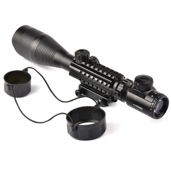 4-12X50EG luneta+HD107 micro holografic dual iluminate dot sight+rosu/verde cu laser combo pentru pusca airsoft pistol vedere acc