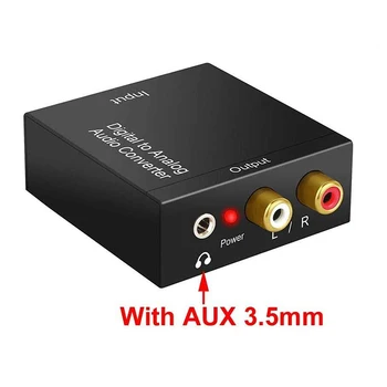 Protable Jack de 3,5 mm cablu Coaxial Fibră Optică Digitală pentru Audio Analogic AUX RCA L/R Converter SPDIF Digital Decodor Audio Amplificator