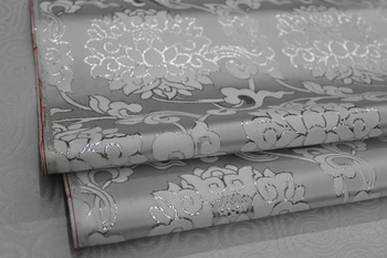 Importate curte vopsit alb jacquard tapiserie 3D satin jacquard tesatura brocart pentru rochie pernele de acoperire cortina mozaic 75x100cm