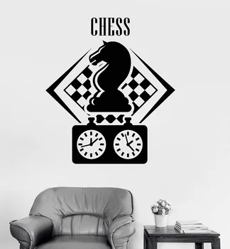 Perete Decal Jucător de Șah Figura piese de Șah Joc de Inteligenta Autocolante Iubitorii de Băieți Tineri Dormitor Decor Acasă Autocolante de Perete 2YX20