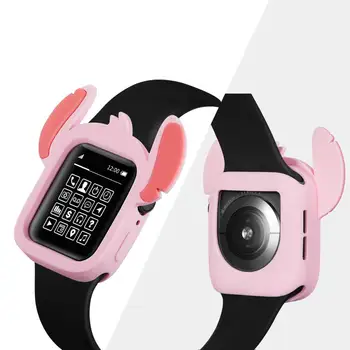 Cusatura Ceas Caz Acoperire Pentru Apple Watch 4 5 6 40MM 44MM DRĂGUȚ Proteja Tpu Cazuri Pentru Iwatch Seria 3 2 1 Accesorii