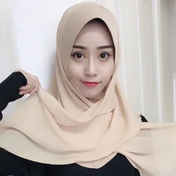 Văl musulman greu refuz instant citit să poarte sifon hijab despicare convenabil șal, femei eșarfă de asistenta turban