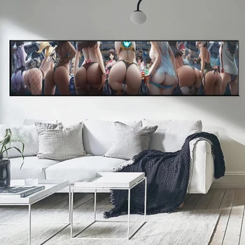 Sentiment de fată anime imagine de femeie partid imprimare poster de mari dimensiuni joc poster sex panza pictura decor acasă