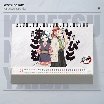 Anime Demon Slayer Kimetsu Nu Yaiba Calendar De Birou Kamado Tanjirou Desene Animate Figura Calendare Programul De Zi Cu Zi Planificator