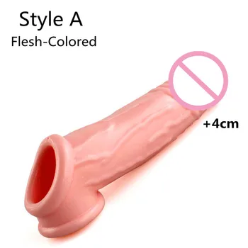 Erotic Penis De Silicon Accesorii Reutilizabile Penis Extension Ring Maneca Cocoș Timp De Întârziere Ejaculationg Sex Intimitate Jucării Pentru Bărbați