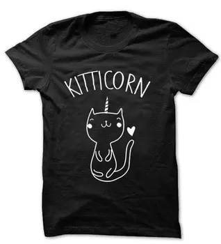 Pisica Drăguț Kitticorn Pisoi T Shirt Tee Umor Amuzant Iubesc Pisicile Animale Unicorn Caticorn Inima De Companie Unisex Tricou T2029