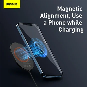 Baseus Lumina Magnetic Wireless Încărcător Pentru iPhone 12 12Pro Max Încărcător Portabil Pentru iPhone 12 Mini Încărcare Încărcător Rapid Pad