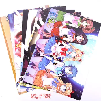 Anime Sailor Moon Jucării Postere Incluse 8 Imagini Diferite 8pcs/Multe Jocuri Video Poster de Dimensiuni 42x29 CM