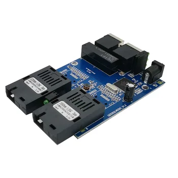 PCBA 10/100/1000M 2 RJ45 și 2 portul Optic Fiber Media Converter Optice Gigabit Switch Ethernet cu Fibra de Fibra de Emisie-recepție