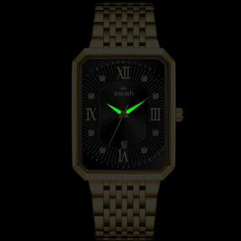 SWISH 2020 Ceas pentru Barbati de Lux Casual Moda Cuarț Ceasuri de mana rezistent la apa de Aur Dreptunghi Ceasuri de sex Masculin de Afaceri de Sport Ceasuri