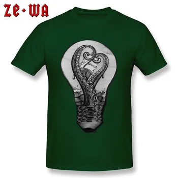 De Vânzare la cald Bărbați T-shirt Light Storm Tricouri Cool Caracatiță Cthulhu Bec de Imprimare Tricou Bumbac pentru Barbati Topuri Tricouri Personalizate Cadou