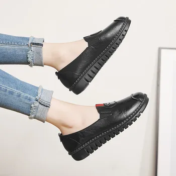 2020 nou pantofi plat rotund toe pantofi anti-alunecare pantofi overfoot pantofi mama pantofi femei pantofi mărimea 35-41