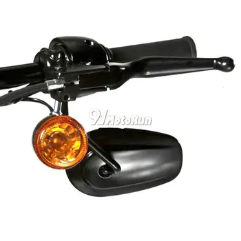 Negru Conic Lacrimă Oglinzi Retrovizoare Pentru Harley Davidson Cruiser Chopper Custom XL883 Street Bob Touring Bobber