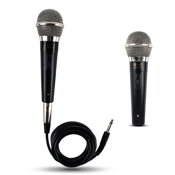 Dinamic Microfon cu Fir Cardioid Studio de Înregistrare Jack de 6,3 mm-XLR Microphon Cu 3M de Cablu Pentru a Cânta Sistemul de Petrecere KTV Amplificator