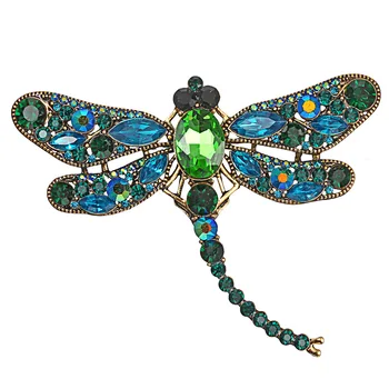 Moda Libelula Brosa Pentru Femei, Bărbați Brosa Vintage Cristal Insecte Broșe Rochie Strat De Ace De Rever Bijuterii Dropshipping