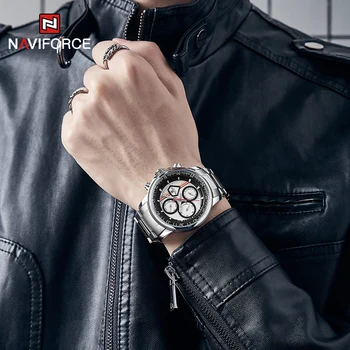 NAVIFORCE Brand de Lux Mens Ceasuri Multi-funcție Auto Data Impermeabil Ceas Casual Moda Cuarț Ceas de mână Relogio Masculino