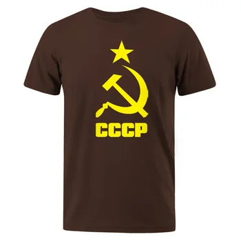 Mens T-Shirt 2019 Vara CCCP rusă Tricouri Barbati URSS Uniunea Sovietică Om maneca Scurta Tricou Moscova Barbati Tricouri din Bumbac O Gât Topuri