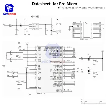 Diymore Pro Micro Bord ATmega32U4 5V/16MHz Modulul de Bord cu 2 randuri Pin Header pentru Arduino Leonardo