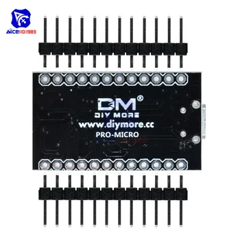 Diymore Pro Micro Bord ATmega32U4 5V/16MHz Modulul de Bord cu 2 randuri Pin Header pentru Arduino Leonardo
