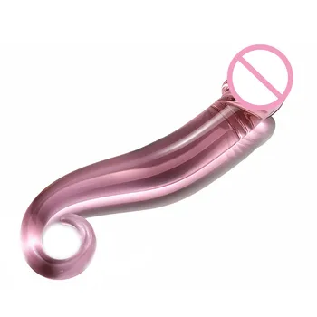Sticla roz Sex Gay Produse Butt Plug Anal Vaginal Stimularea Margele de Cristal de Sticla Vibrator Penis Pentru Femei Anal Plug jucărie Sexuală