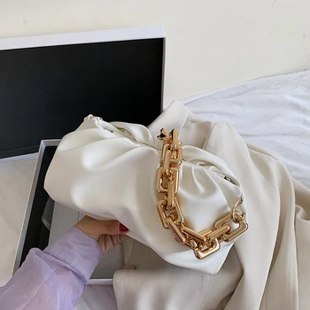 Elegant, Feminin Cutat Nor sac 2020 Nou de Înaltă calitate din Piele PU pentru Femei Geantă de mână de Designer Lanț Gros Saci de Umăr geanta Subsuoară