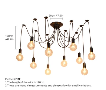 Spider Lumina Plafon Retro Lampă de Tavan Nordic lampă de Tavan Industriale cu LED-uri lămpi suspendate living restaurant Cafenea decor