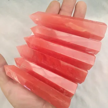 (10-9cm) topirea roșu de cuarț de cristal bagheta pietre si cristale decorative cristal cristal chakra bagheta