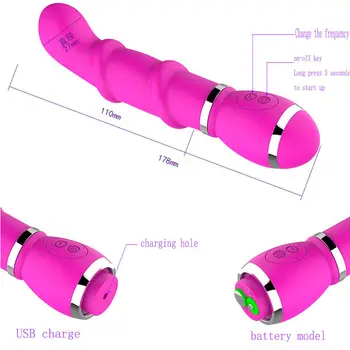 Singur Șoc Simulare De Silicon Vibrator pentru Femei G-Spot Masturbari Instrument de Masaj Stick
