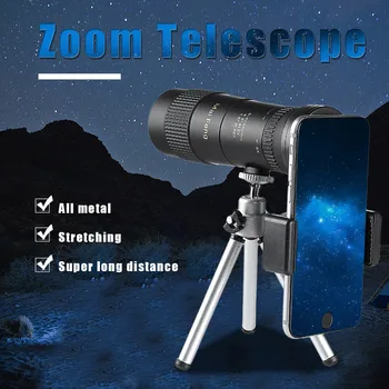 Puternic 8-40x40 Telescop Mare Teleobiectiv Zoom Monocular Portabil Pentru aer liber Camping Alpinism care pleacă în Drumeții Accesorii