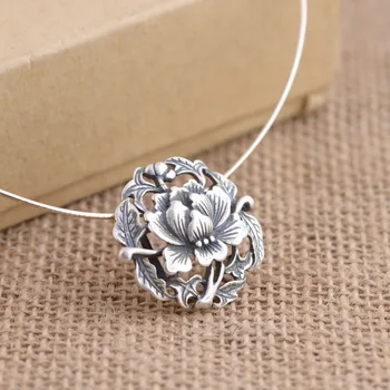 BALMORA Autentice, Argint 925 Bijuterii Retro Flori Pandantive pentru Femei Iubitor de Accesorii Cadouri Fără un Lanț