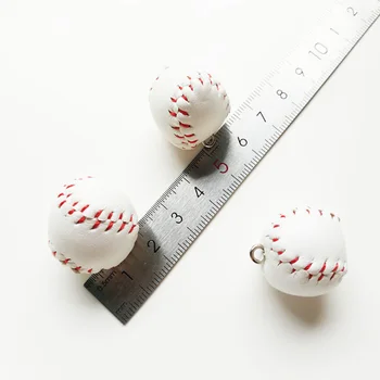 4buc /lot 3D Mini PU Baseball din Lemn Și Bâtă de Baseball Farmec Ornament Diy face Înfrumusețarea Meserii