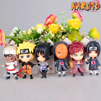 1 BUC Personaj Anime Naruto Sasuke ITACHI Breloc Breloc Pandantiv Figurine Anime PVC Cifre figurina naruto