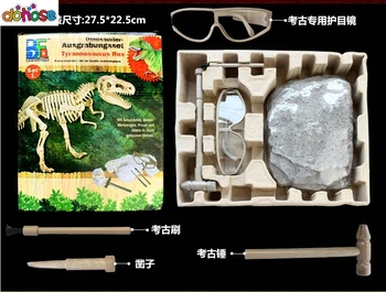 Dinozaur fosil săpăturile Arheologice Tyrannosaurus Rex Dinozaur Figura Model animal de dezvoltare Asamblat Jucării Pentru băieți