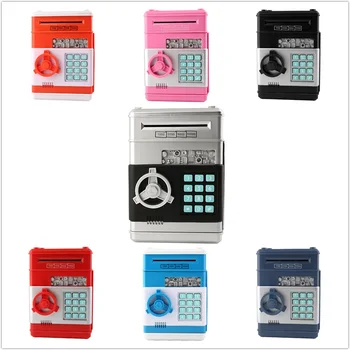 Banii electronici Seif Parolă Cutie de Bani în Numerar Monede de Economisire Cutie ATM Banca Seif Depozit Automat de Bancnote Cadouri de Craciun
