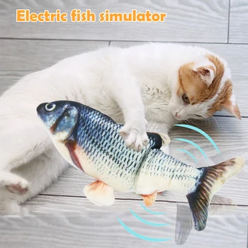Noi 30CM Electronice Animal de casă Pisică Jucărie Electric de Încărcare USB de Simulare Viguros de Pește Jucării Pentru Pisica Câine Guma de Joc Musca Consumabile