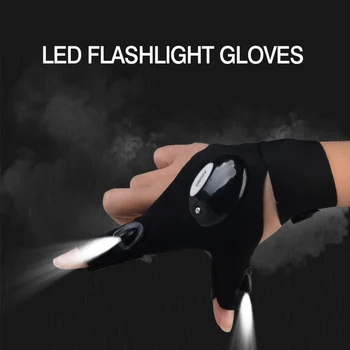 1 BUC Magic LED Mănușă Curea Fingerless Glove Parte Capacul Lanterna pentru Ciclism, Camping Pescuit, Drumeții în aer liber Mănuși de Lumină