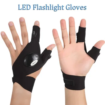 1 BUC Magic LED Mănușă Curea Fingerless Glove Parte Capacul Lanterna pentru Ciclism, Camping Pescuit, Drumeții în aer liber Mănuși de Lumină